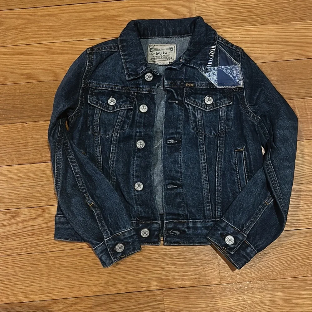 Ralph Lauren girls Childrenswear Patchwork Star Denim Jacket